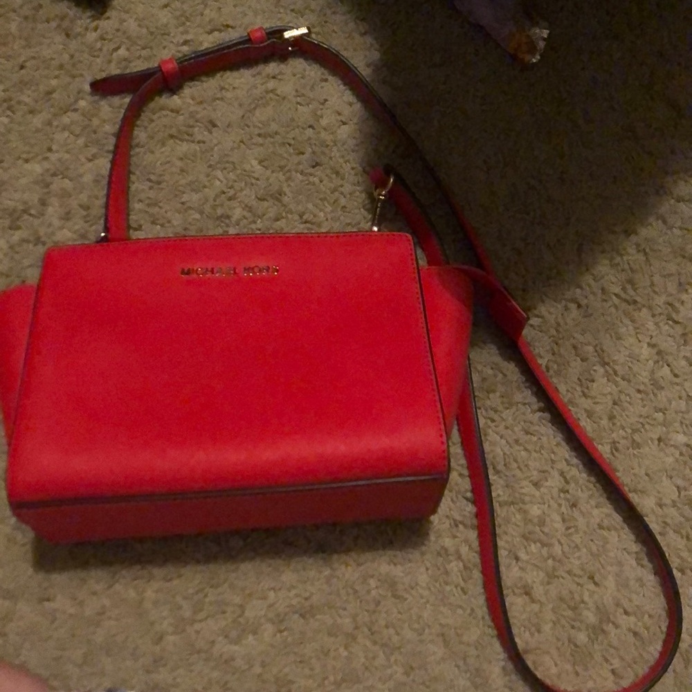 Bright red Michael Kors bag